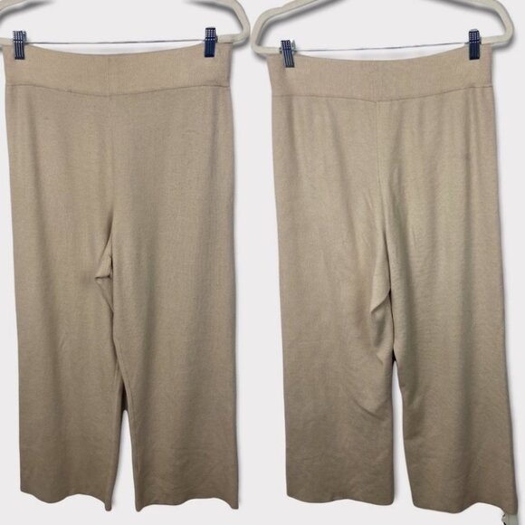 WAYF Tan Beige Crop Casual Pants Size Medium Fulton Nordstrom Stretch Loungewear - Picture 3 of 16